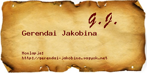 Gerendai Jakobina névjegykártya